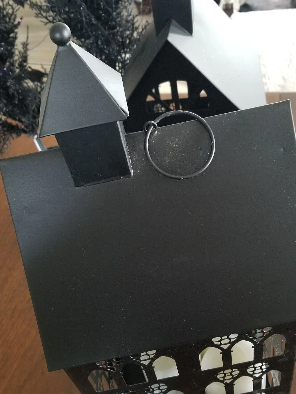 Black Metal Candle Holder Lantern